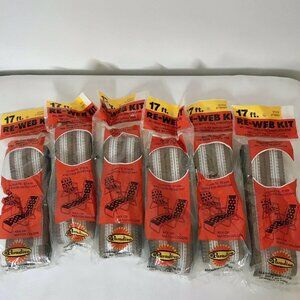 Lot of 6 vintage Re-Web Kit 2 3/16 inch Polypropylene Brown 102 ft total